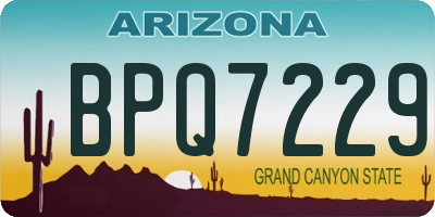 AZ license plate BPQ7229