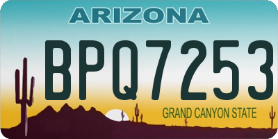 AZ license plate BPQ7253