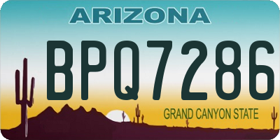 AZ license plate BPQ7286
