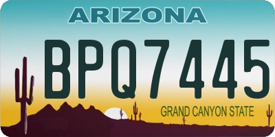 AZ license plate BPQ7445