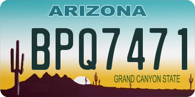 AZ license plate BPQ7471