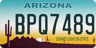 AZ license plate BPQ7489