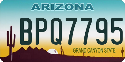 AZ license plate BPQ7795