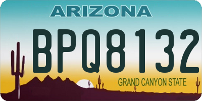 AZ license plate BPQ8132