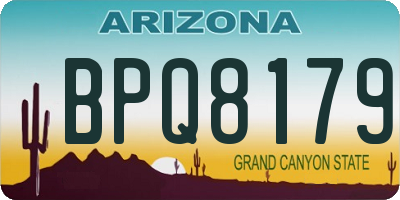 AZ license plate BPQ8179