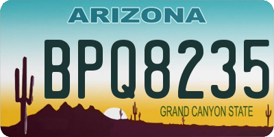 AZ license plate BPQ8235