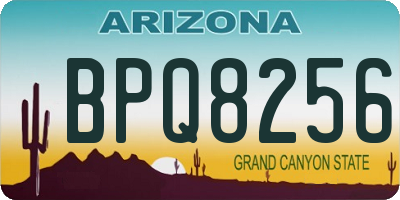 AZ license plate BPQ8256