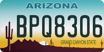 AZ license plate BPQ8306