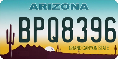 AZ license plate BPQ8396