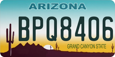 AZ license plate BPQ8406