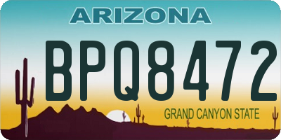 AZ license plate BPQ8472
