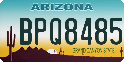 AZ license plate BPQ8485