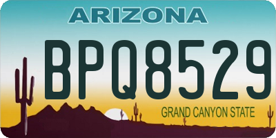 AZ license plate BPQ8529