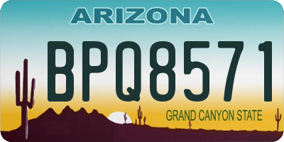 AZ license plate BPQ8571