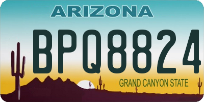 AZ license plate BPQ8824