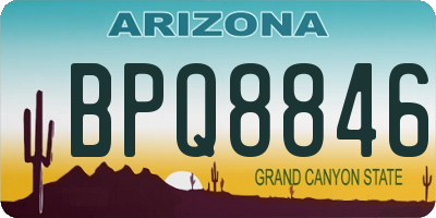 AZ license plate BPQ8846