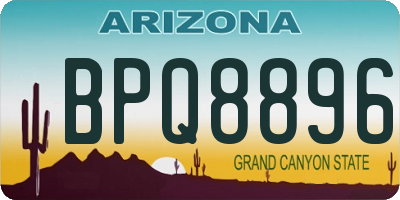 AZ license plate BPQ8896