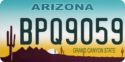 AZ license plate BPQ9059
