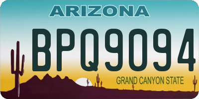 AZ license plate BPQ9094