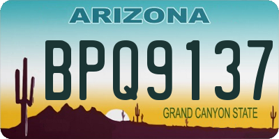 AZ license plate BPQ9137