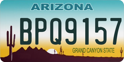 AZ license plate BPQ9157