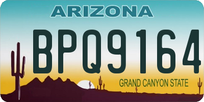 AZ license plate BPQ9164