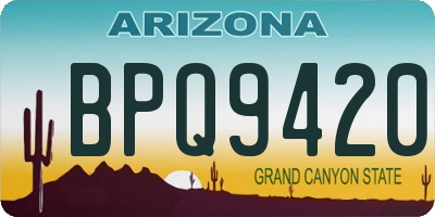 AZ license plate BPQ9420