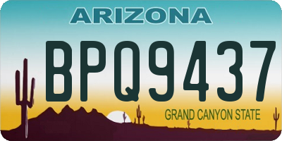 AZ license plate BPQ9437
