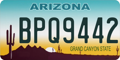 AZ license plate BPQ9442