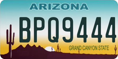 AZ license plate BPQ9444