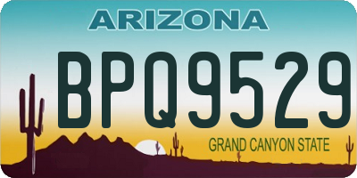 AZ license plate BPQ9529