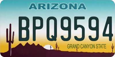 AZ license plate BPQ9594