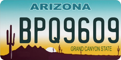 AZ license plate BPQ9609