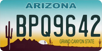 AZ license plate BPQ9642