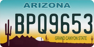 AZ license plate BPQ9653