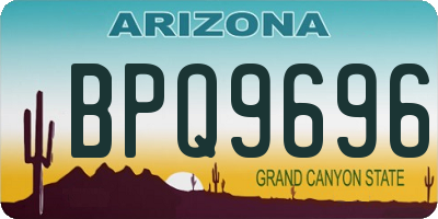 AZ license plate BPQ9696