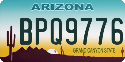 AZ license plate BPQ9776