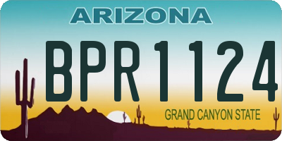 AZ license plate BPR1124