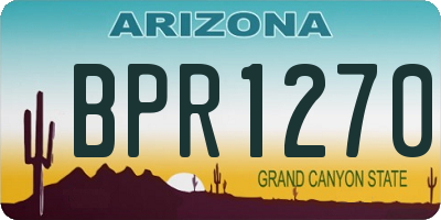 AZ license plate BPR1270