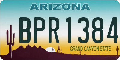 AZ license plate BPR1384