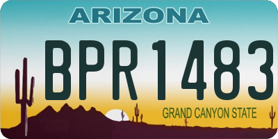 AZ license plate BPR1483