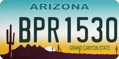 AZ license plate BPR1530