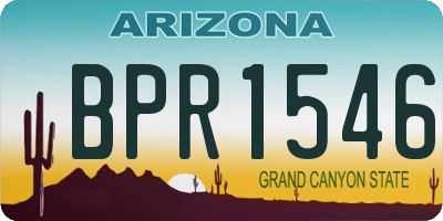 AZ license plate BPR1546