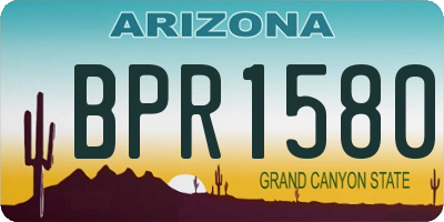 AZ license plate BPR1580