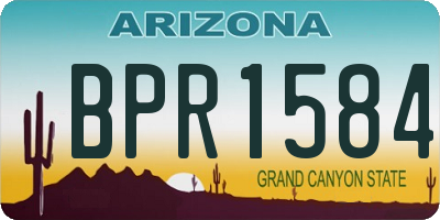 AZ license plate BPR1584