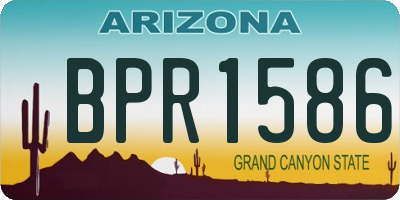 AZ license plate BPR1586