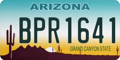 AZ license plate BPR1641