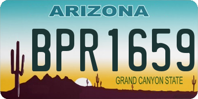AZ license plate BPR1659