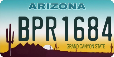AZ license plate BPR1684