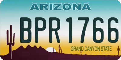 AZ license plate BPR1766